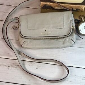 kate spade Light Gray Leather Crossbody Bag